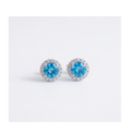 Aurora Azure Halo Stud Earrings - BELLIVETTE
