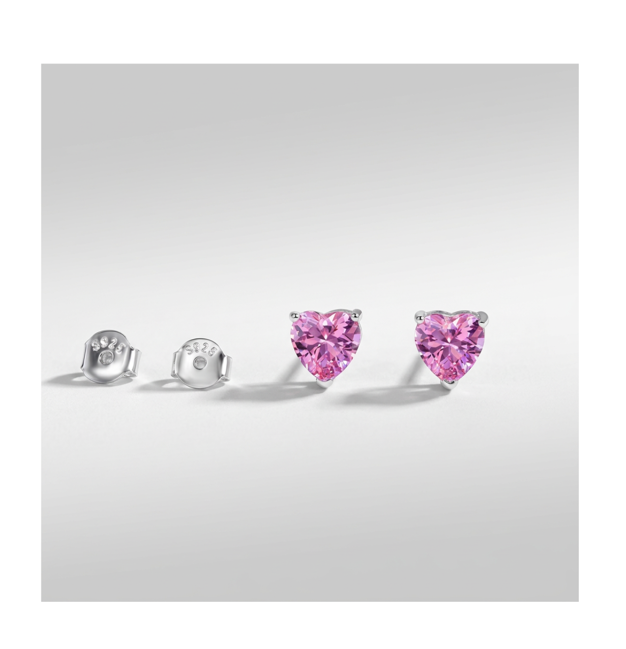 Aurora Heart Stud Earrings - BELLIVETTE