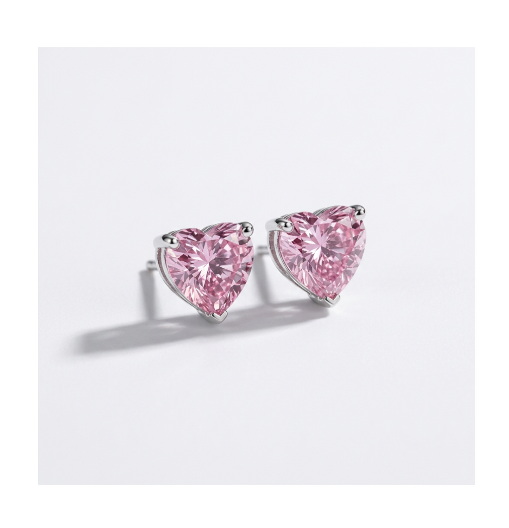 Aurora Heart Stud Earrings - BELLIVETTE