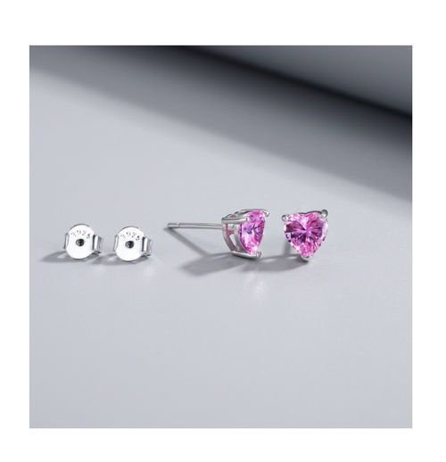 Aurora Heart Stud Earrings - BELLIVETTE