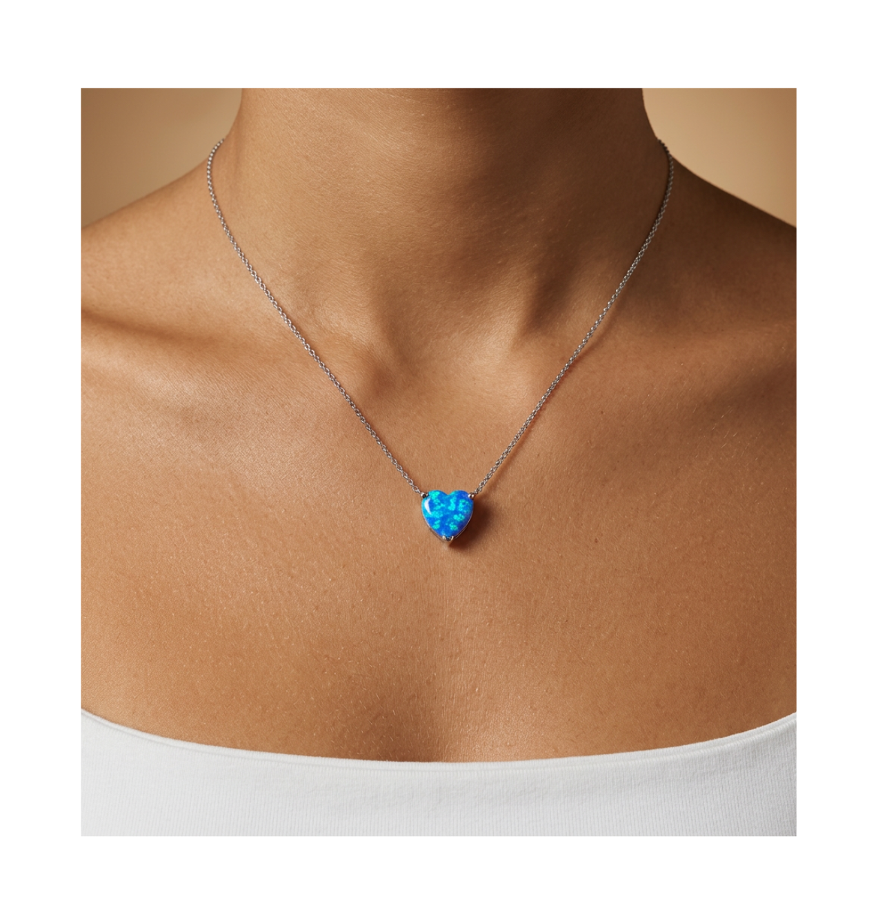 Aurora Ocean Heart Necklace - BELLIVETTE