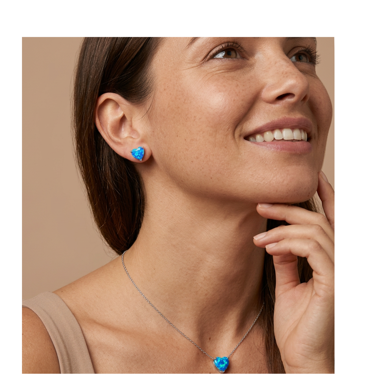 Aurora Ocean Heart Necklace - BELLIVETTE