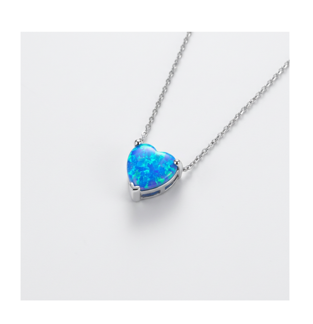 Aurora Ocean Heart Necklace - BELLIVETTE
