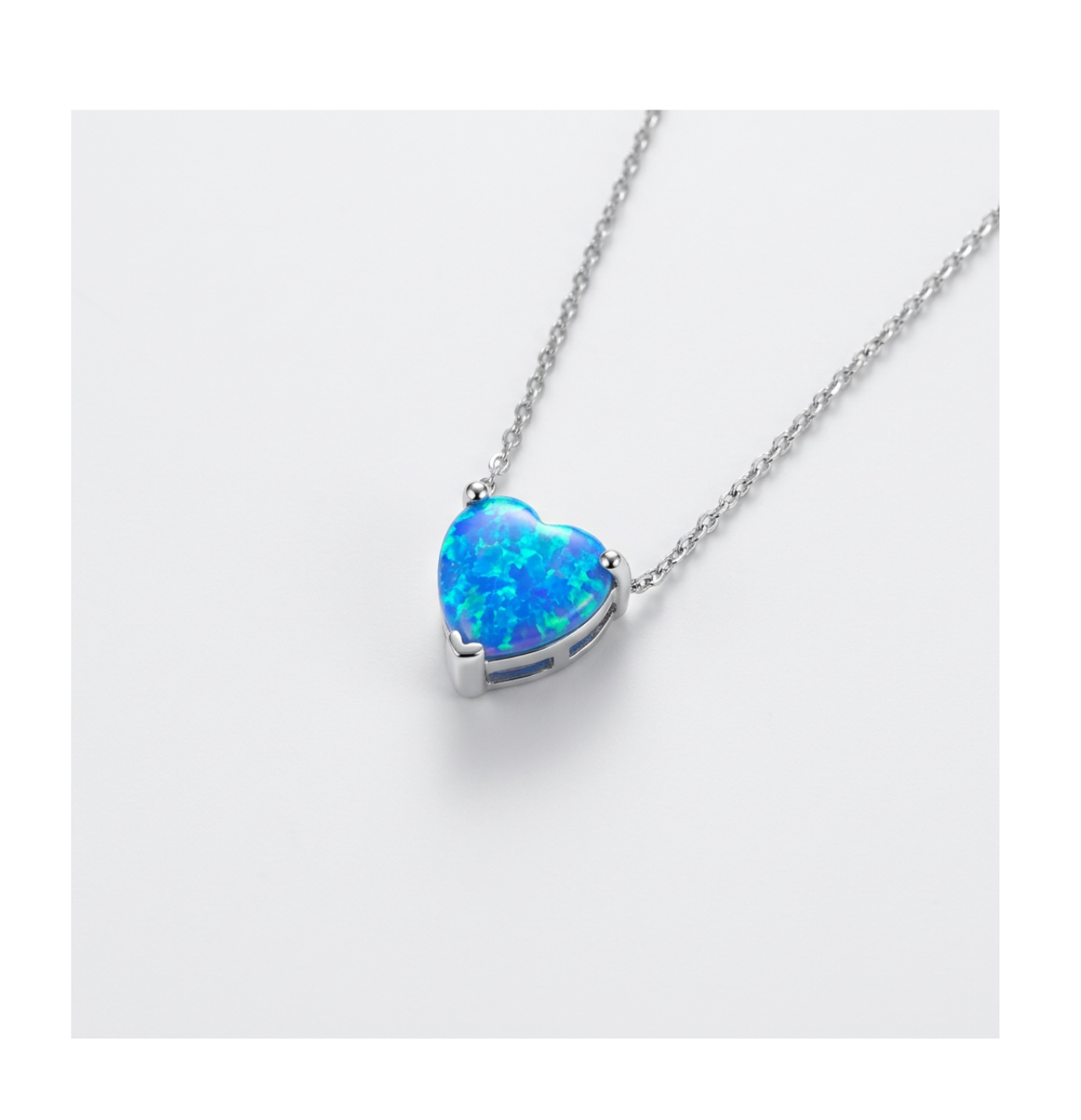 Aurora Ocean Heart Necklace - BELLIVETTE