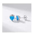 Aurora Ocean Heart Stud Earrings - BELLIVETTE