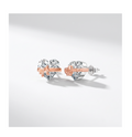 Aurora Ribbon Heart Stud Earrings - BELLIVETTE