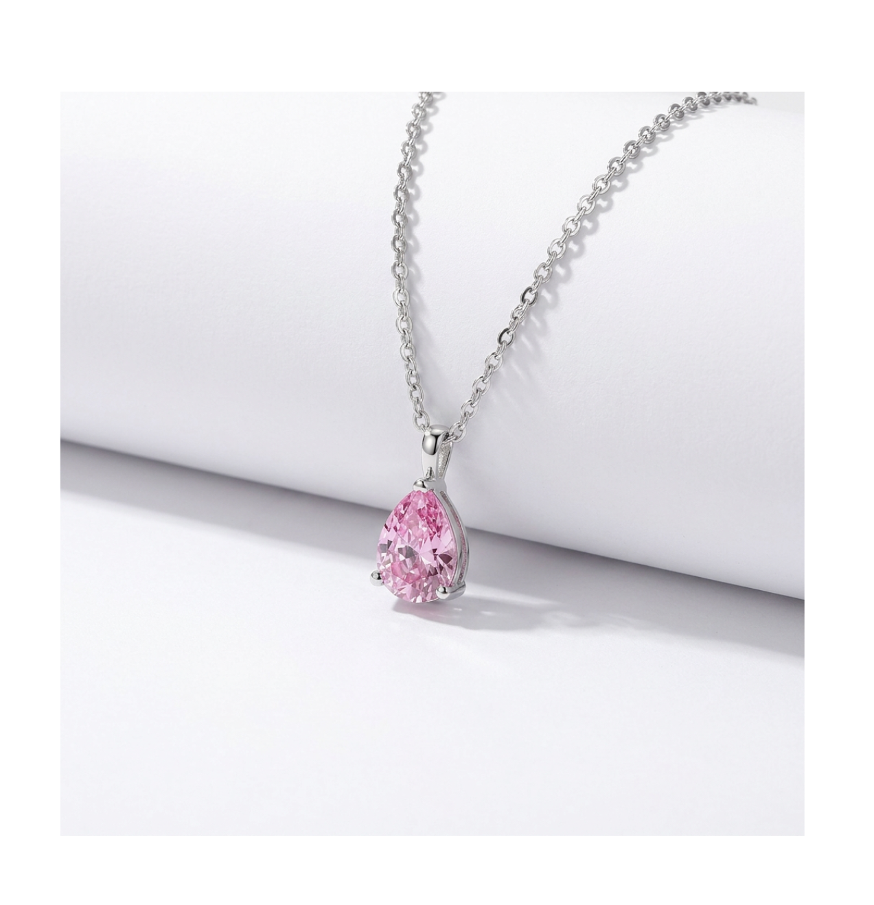 Aurora Rosé Drop Necklace - BELLIVETTE