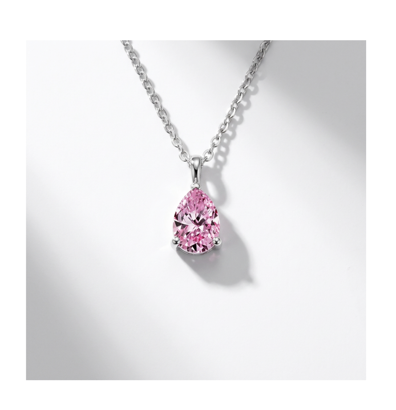 Aurora Rosé Drop Necklace - BELLIVETTE