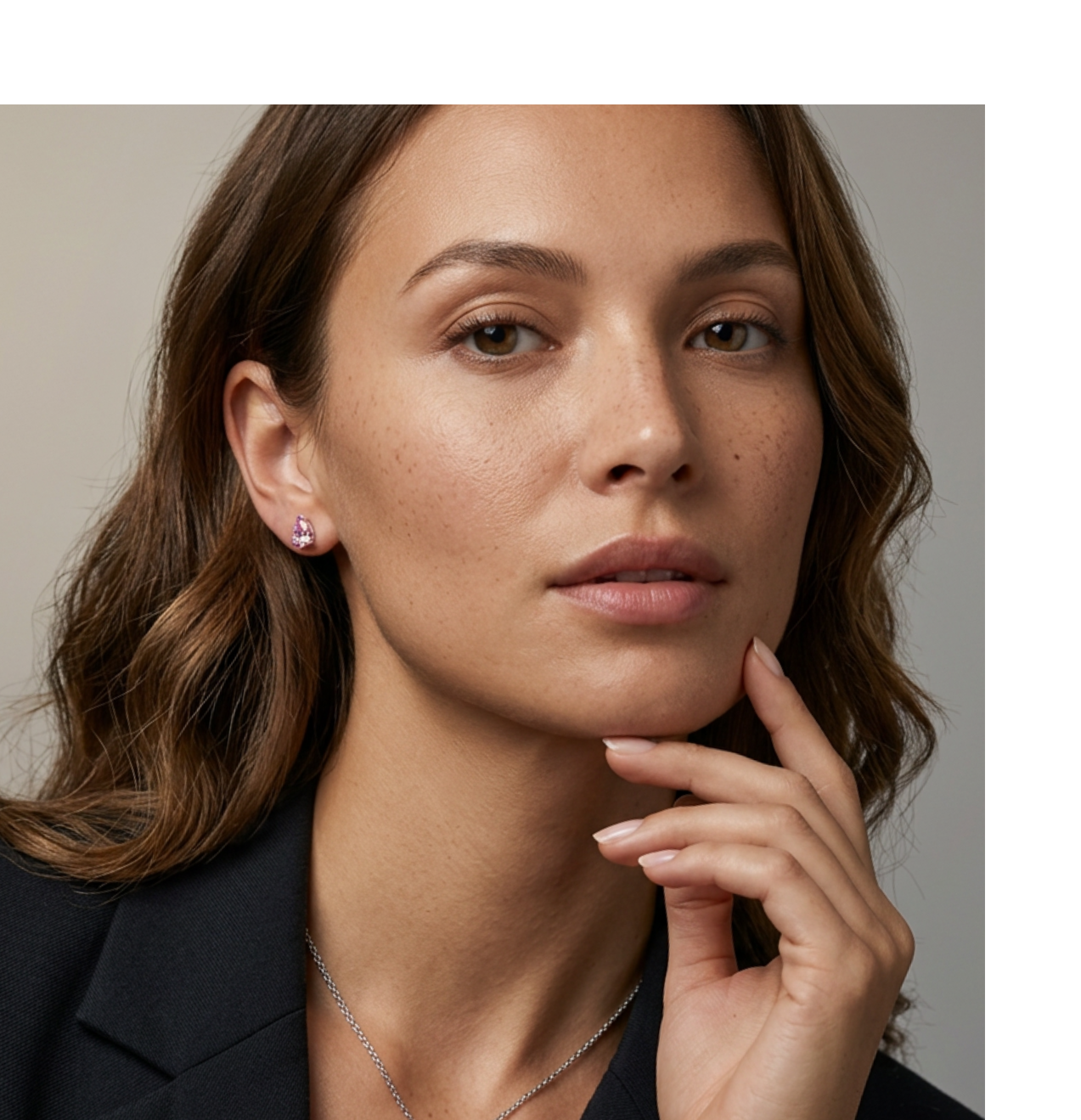 Aurora Rosé Drop Necklace - BELLIVETTE
