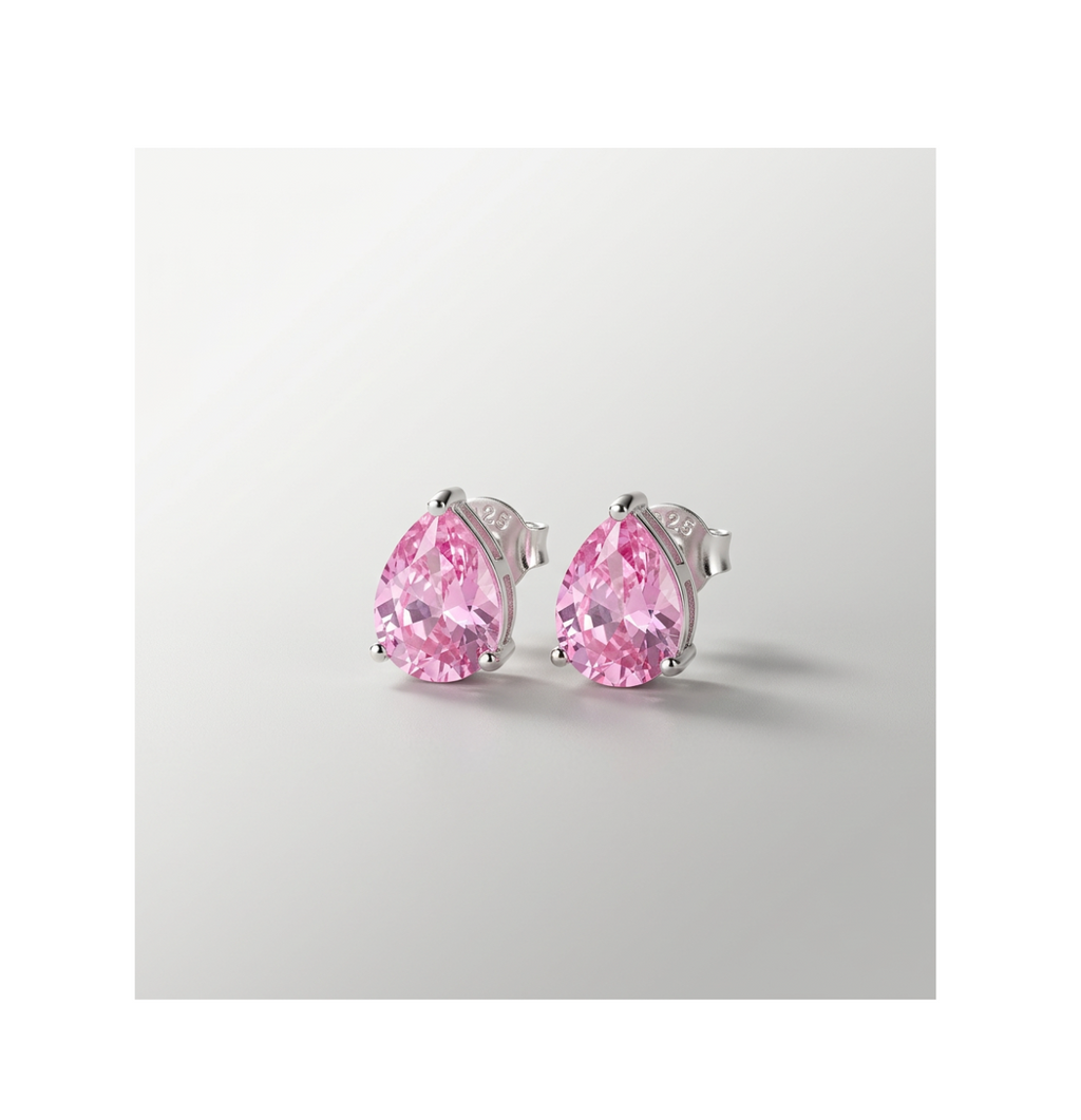 Aurora Rosé Drop Stud Earrings - BELLIVETTE