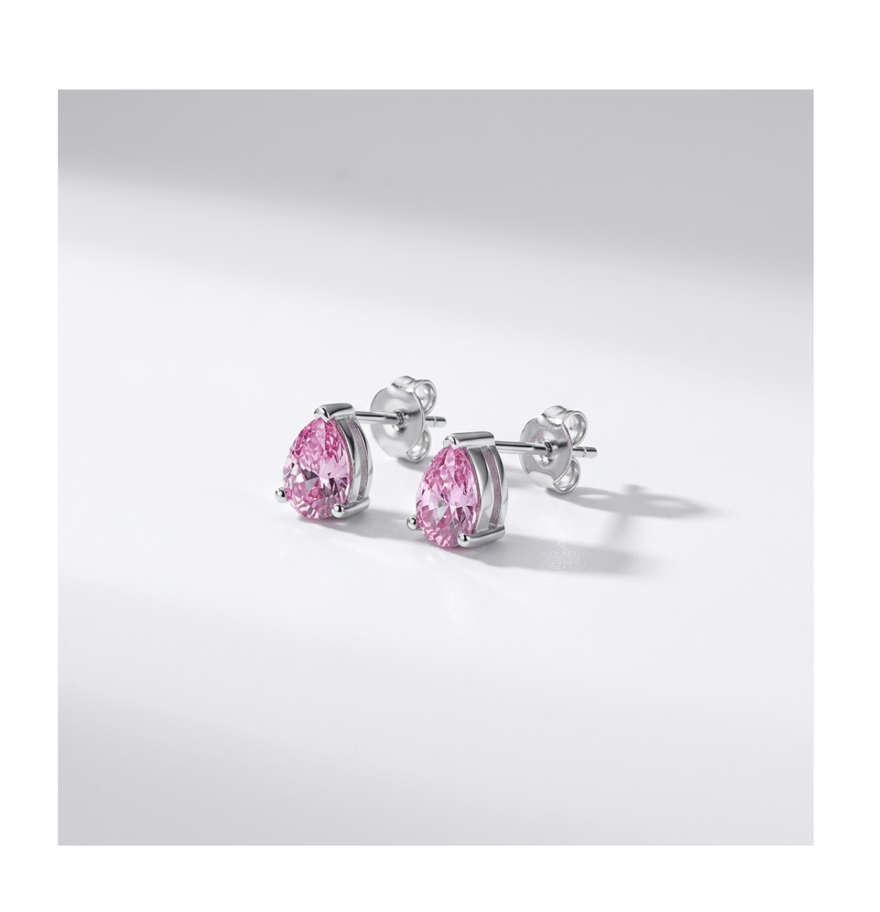 Aurora Rosé Drop Stud Earrings - BELLIVETTE