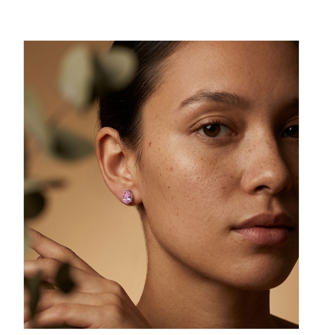 Aurora Rosé Drop Stud Earrings - BELLIVETTE