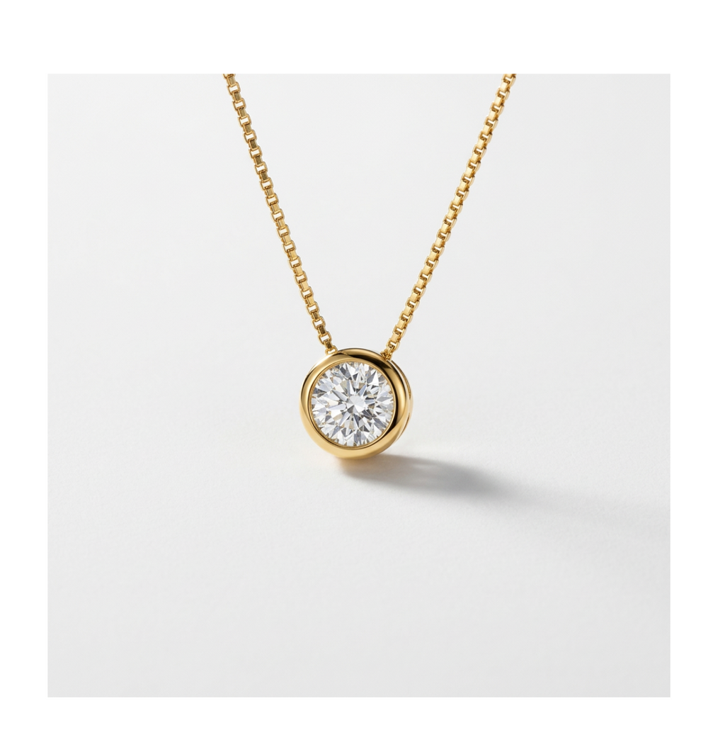 Celeste Gold Halo Necklace - BELLIVETTE
