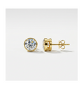 Celeste Gold Halo Stud Earrings - BELLIVETTE