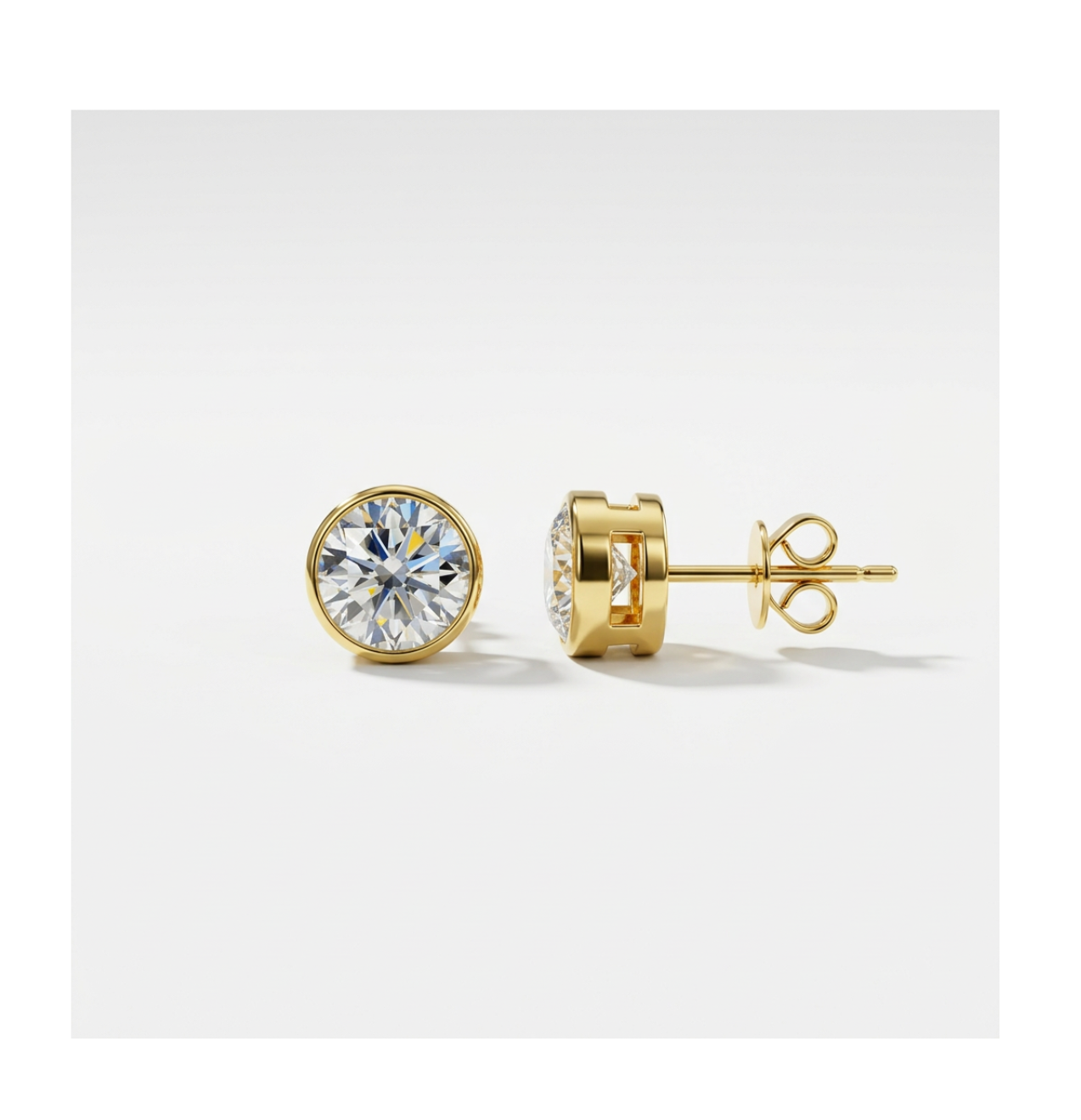 Celeste Gold Halo Stud Earrings - BELLIVETTE