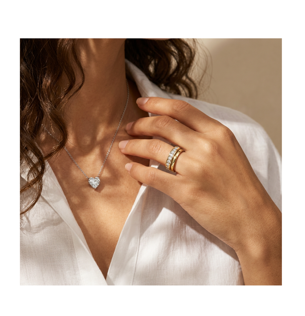 Celeste Heart Necklace - BELLIVETTE
