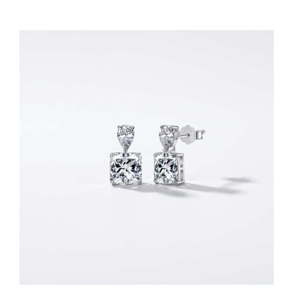 Celeste Ice Prism Drop Earrings - BELLIVETTE