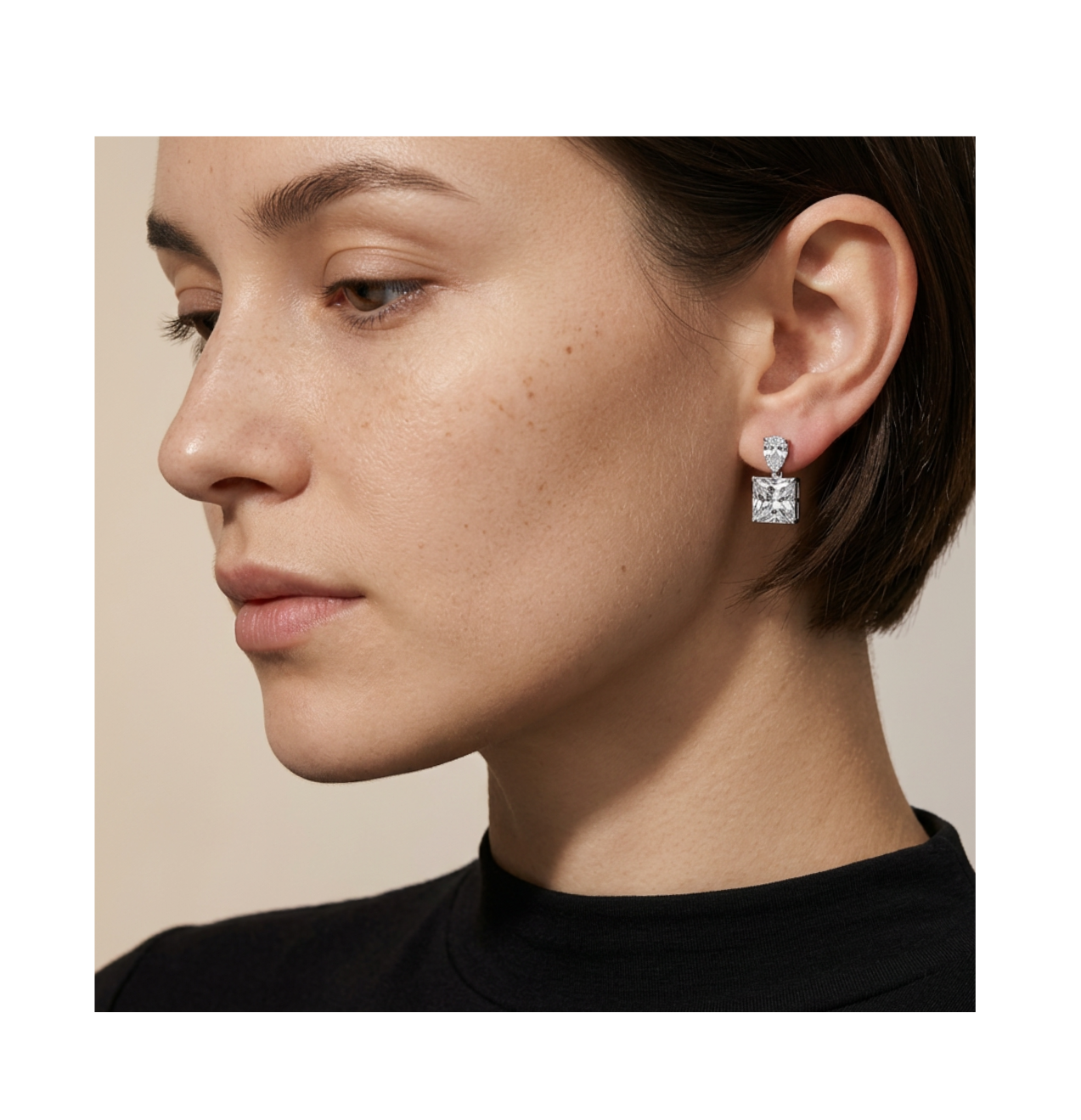 Celeste Ice Prism Drop Earrings - BELLIVETTE