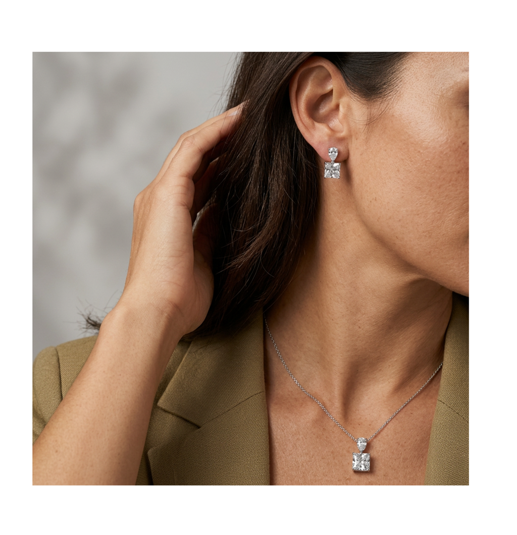 Celeste Ice Prism Necklace - BELLIVETTE