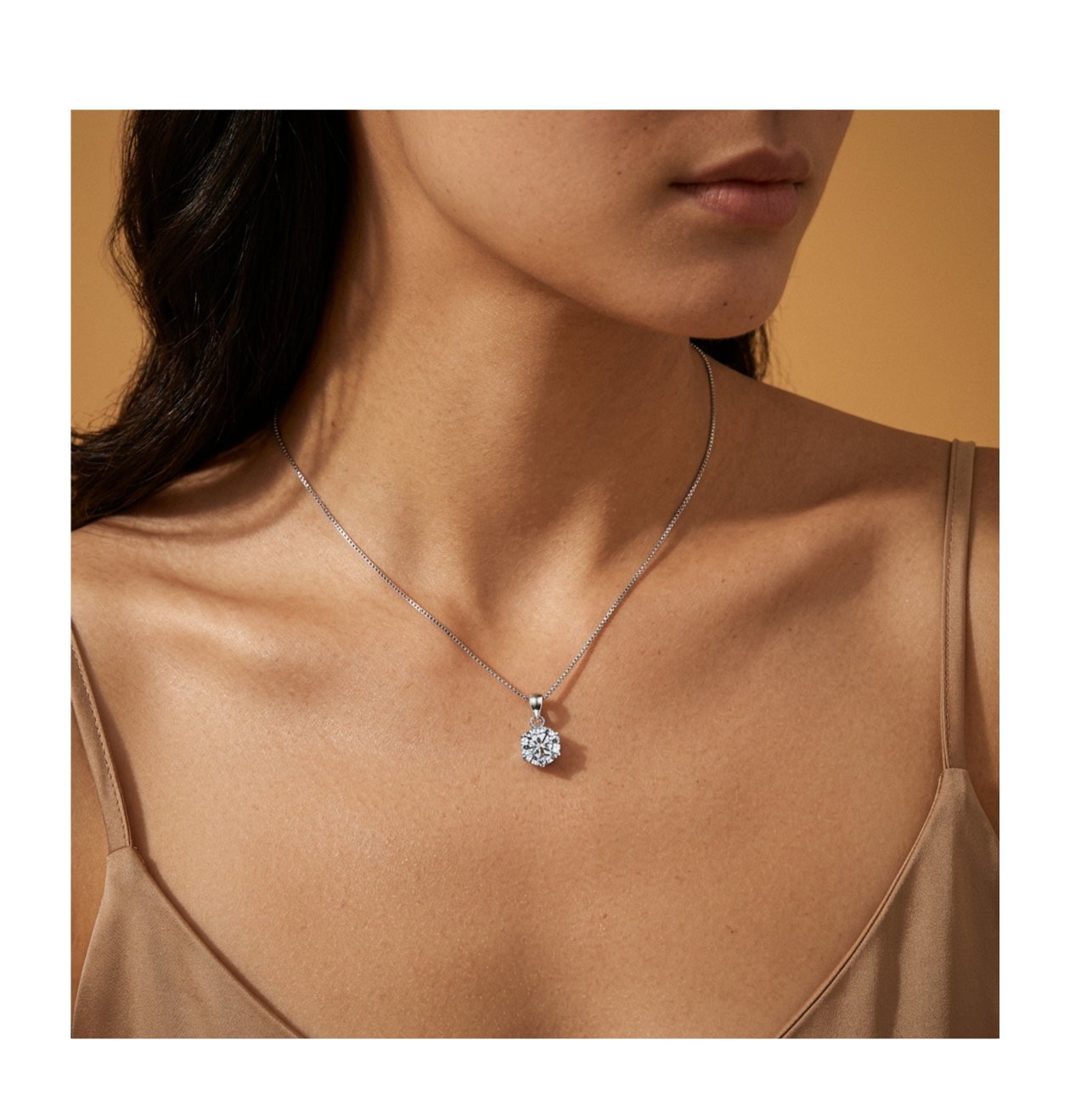 Celeste Solitaire Necklace - BELLIVETTE