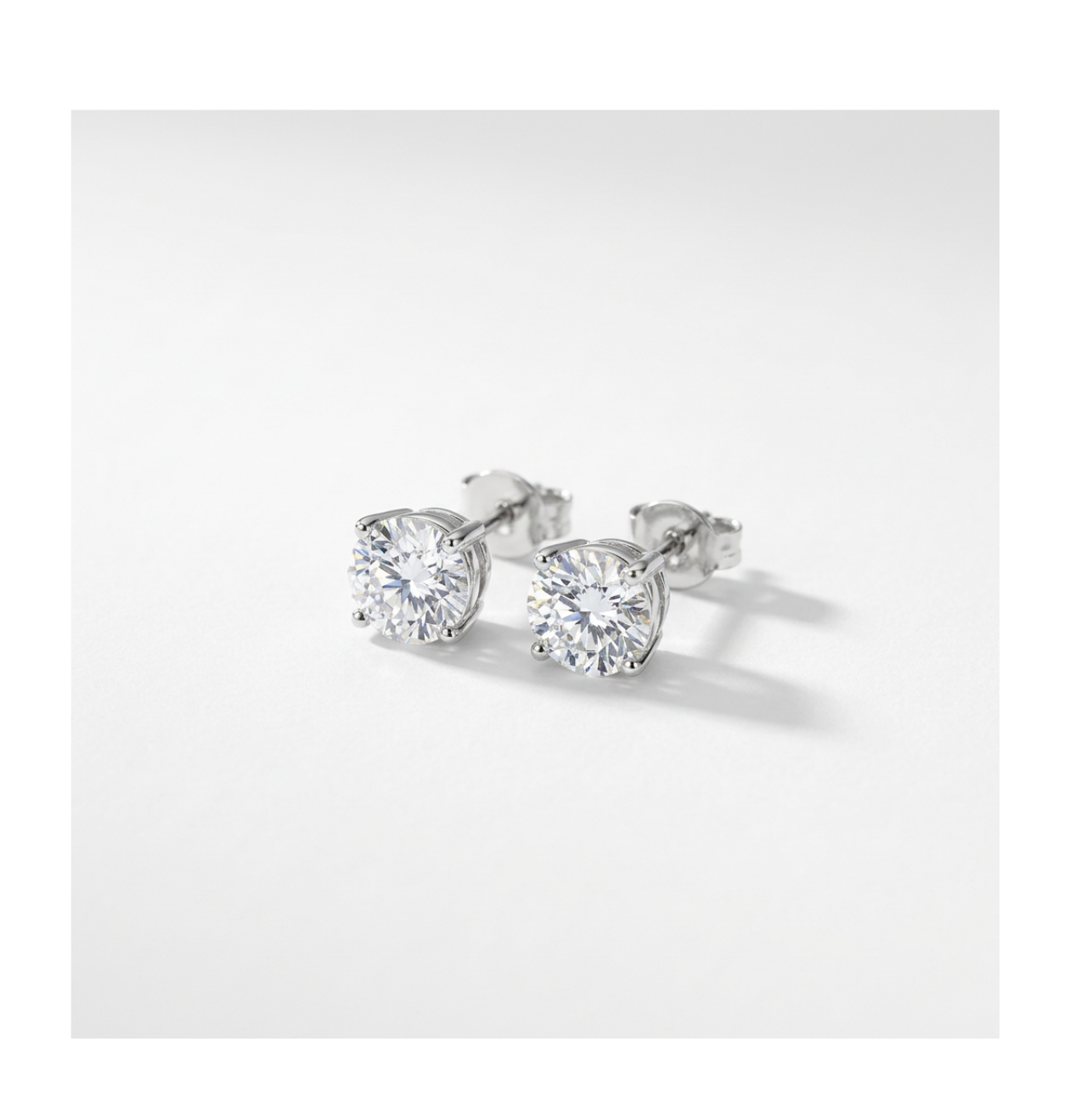 Celeste Solitaire Stud Earrings - BELLIVETTE