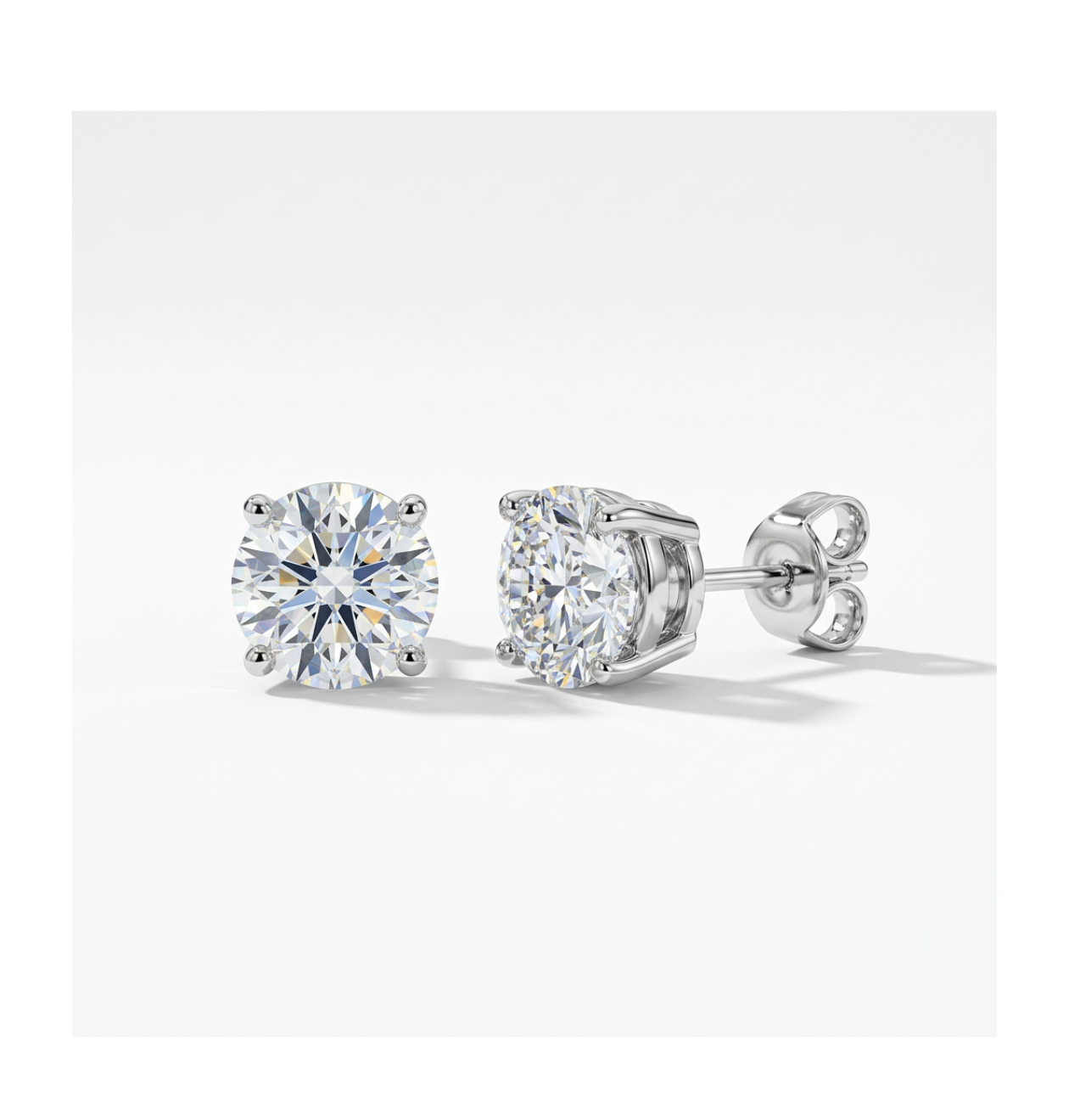 Celeste Solitaire Stud Earrings - BELLIVETTE