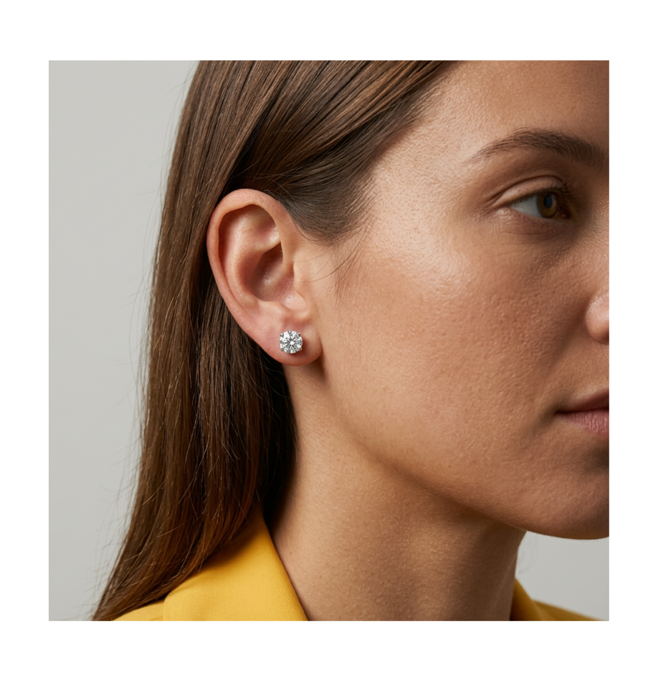 Celeste Solitaire Stud Earrings - BELLIVETTE