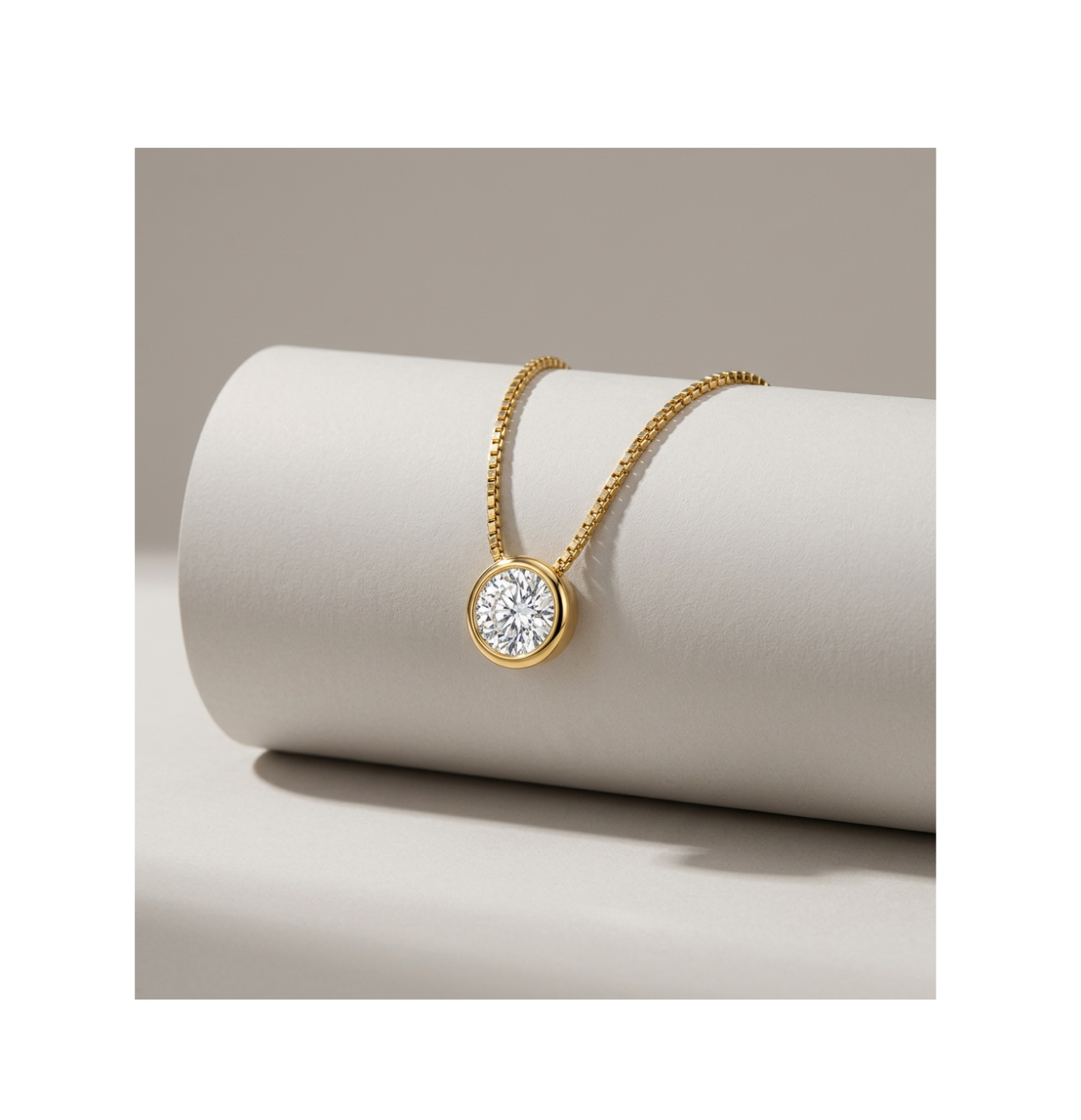 Celeste Gold Halo Necklace