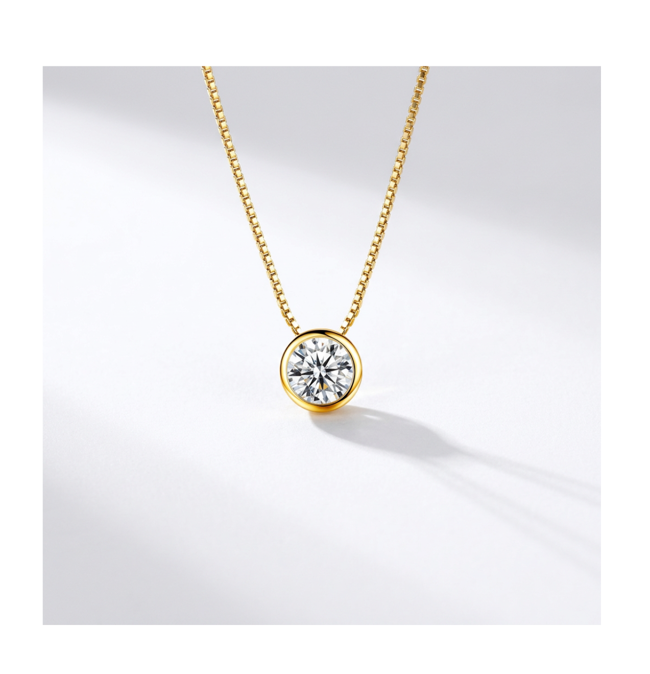 Celeste Gold Halo Necklace