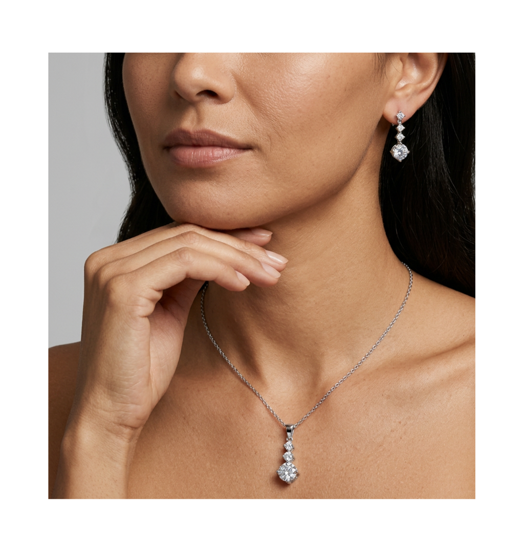 Celeste Radiance Drop Necklace