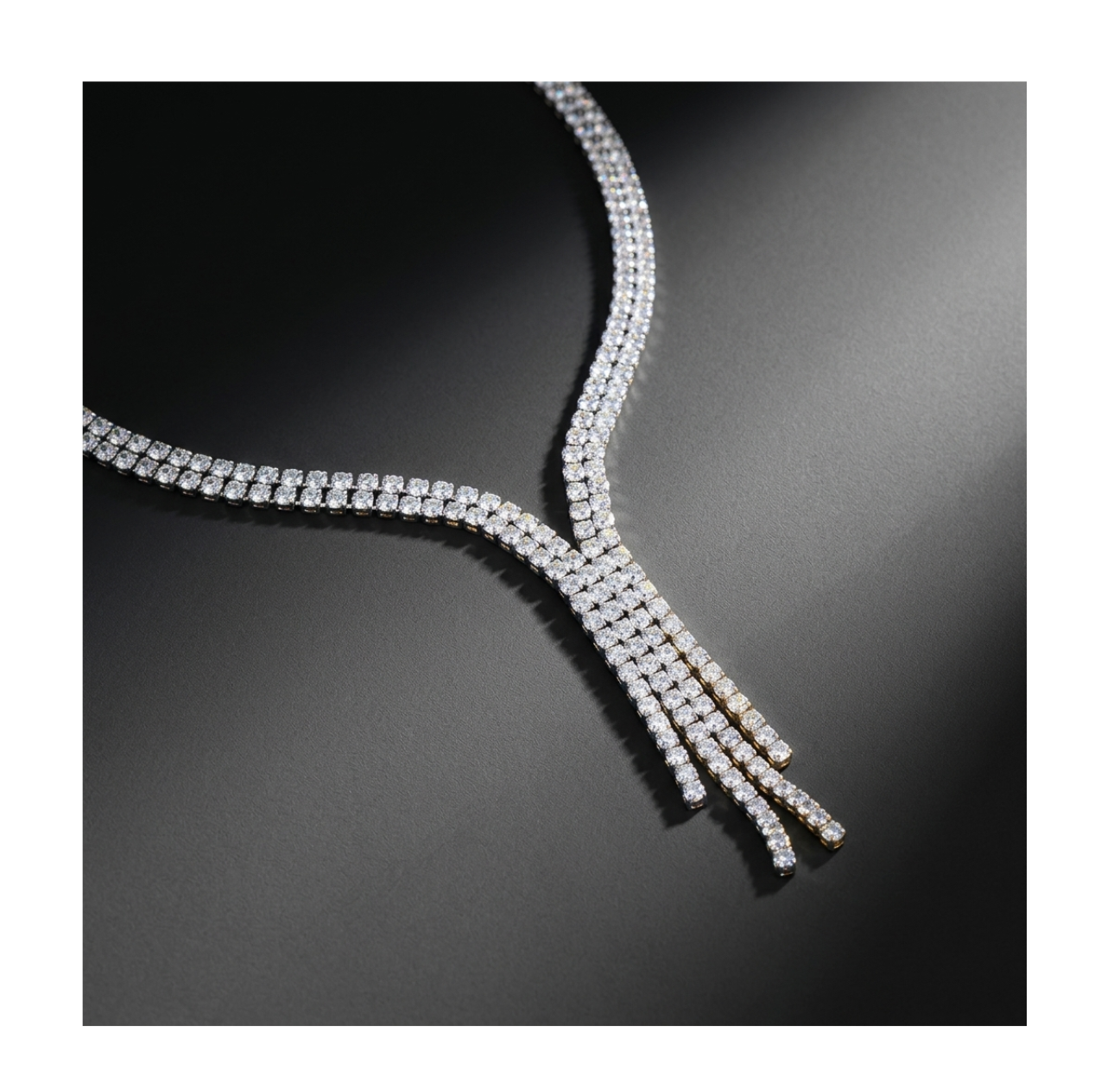 Crystal Tassel Statement Jewellery Set - BELLIVETTE