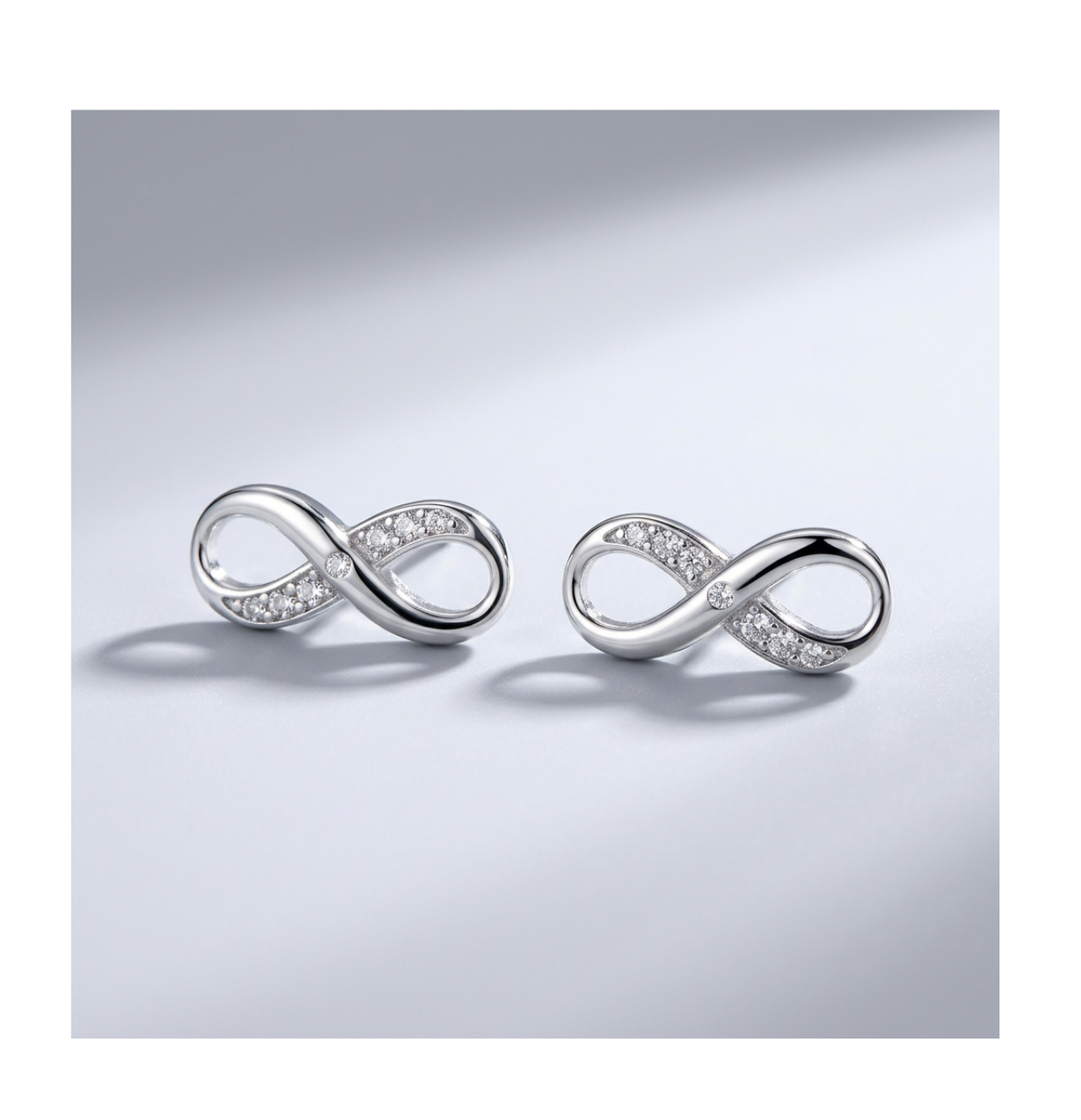 Infinity Radiance Stud Earrings - BELLIVETTE