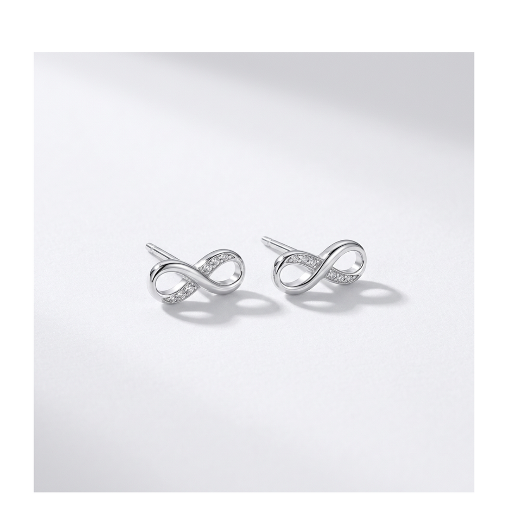 Infinity Radiance Stud Earrings - BELLIVETTE
