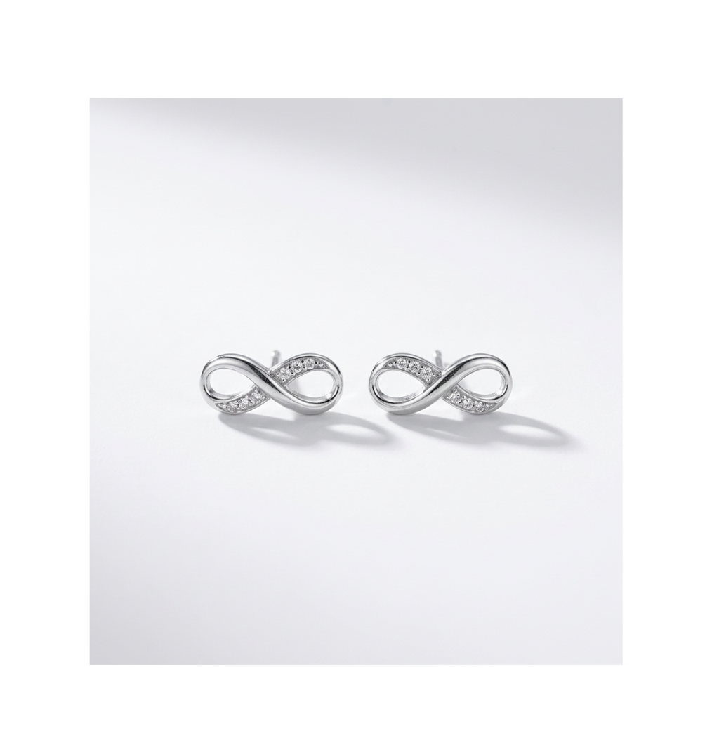 Infinity Radiance Stud Earrings - BELLIVETTE