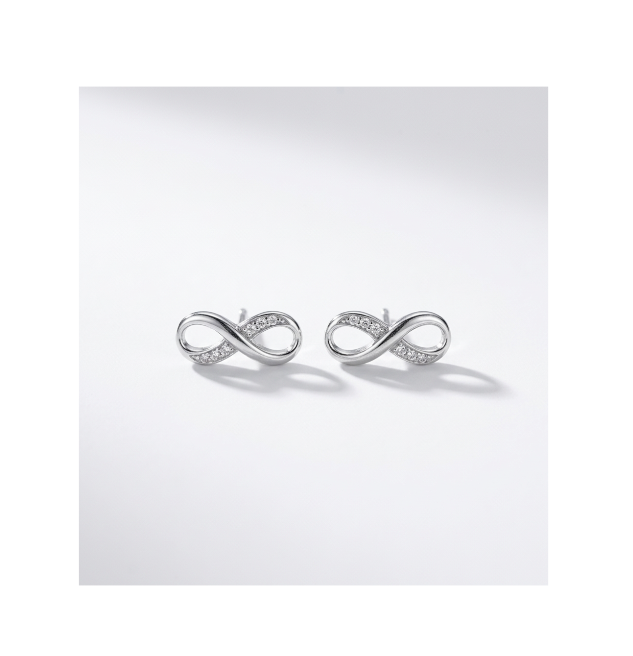 Infinity Radiance Stud Earrings - BELLIVETTE