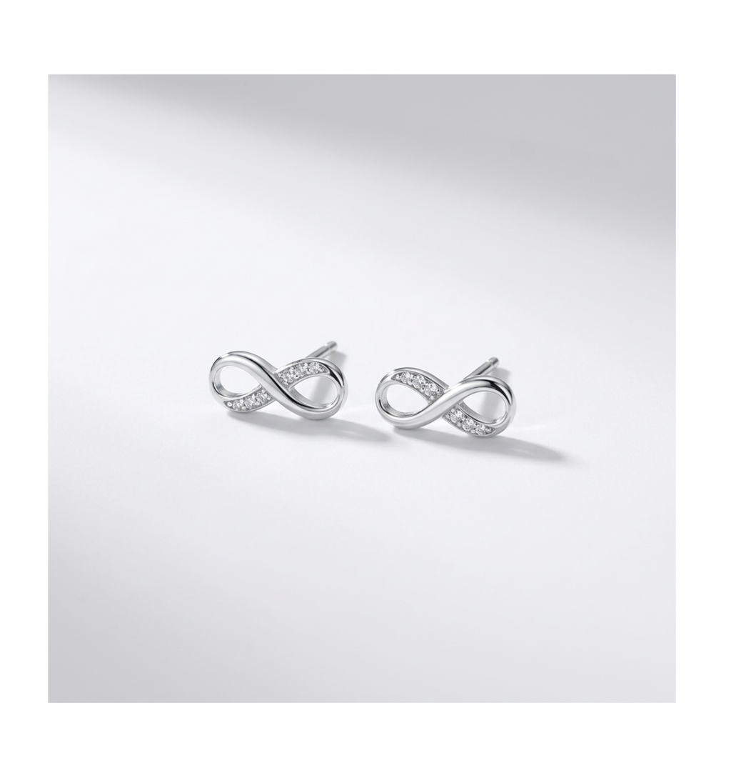 Infinity Radiance Stud Earrings - BELLIVETTE