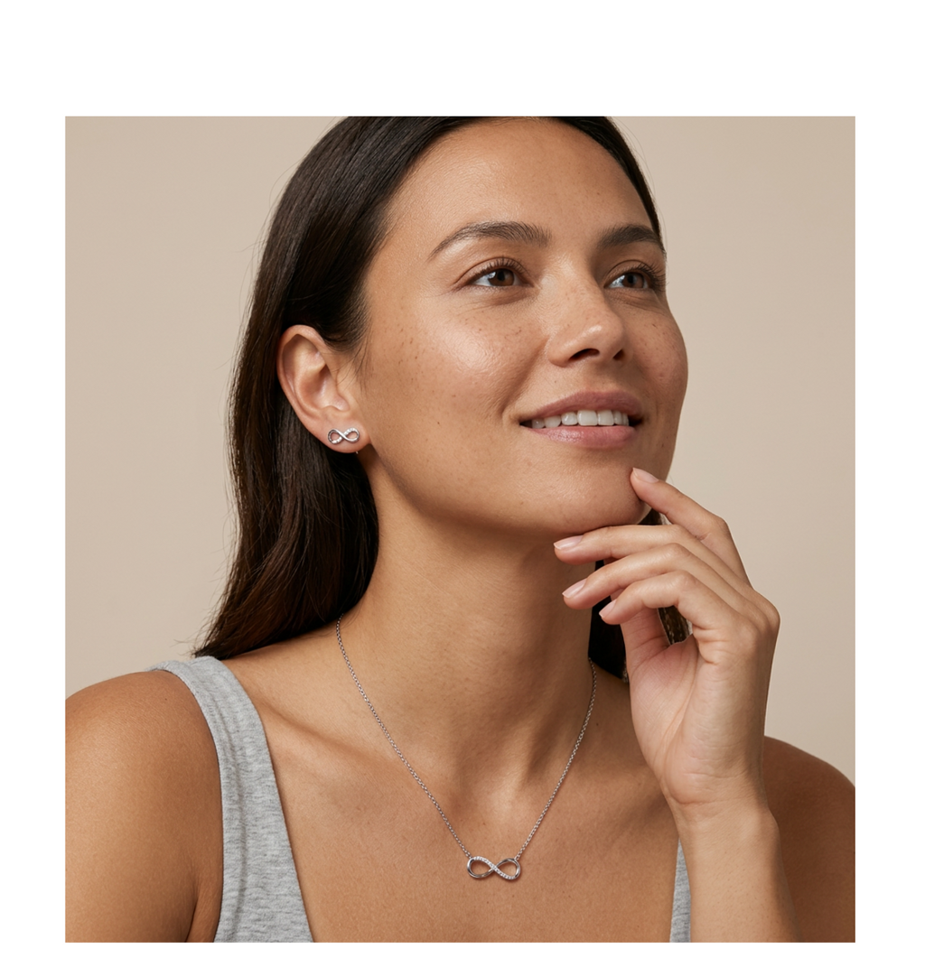 Infinity Radiance Stud Earrings - BELLIVETTE