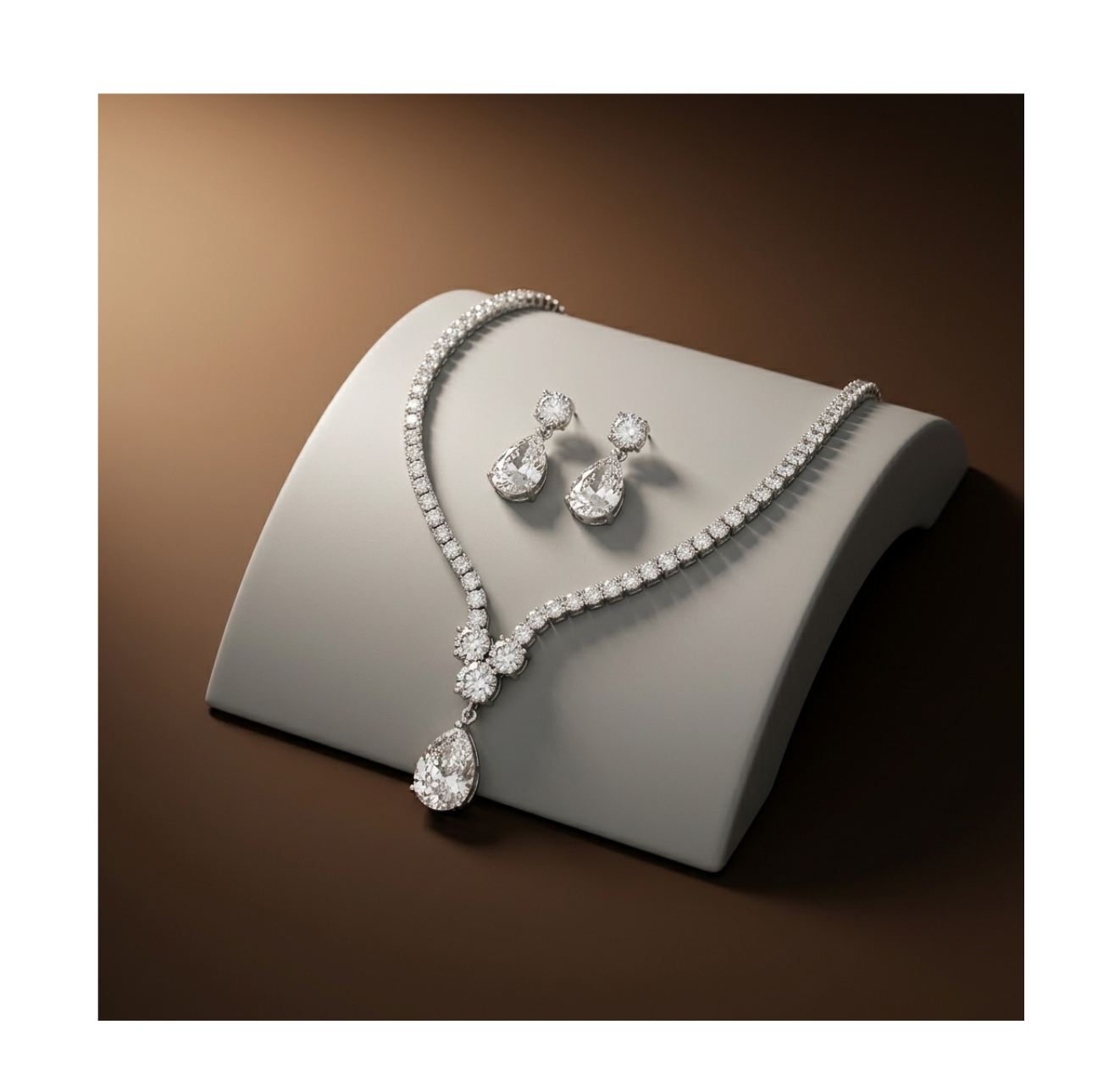 Teardrop Crystal Jewellery Set - BELLIVETTE
