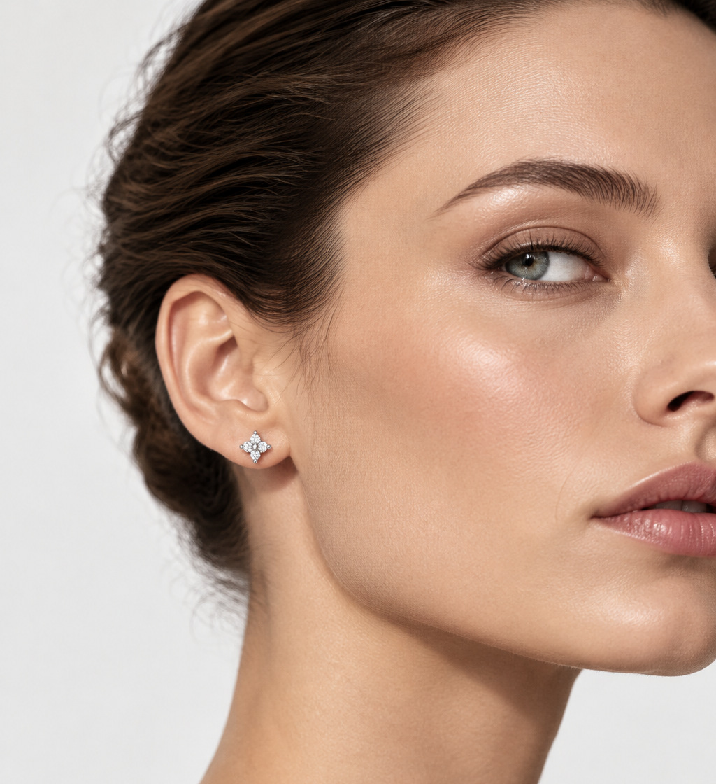 Floral Blossom Stud Earrings