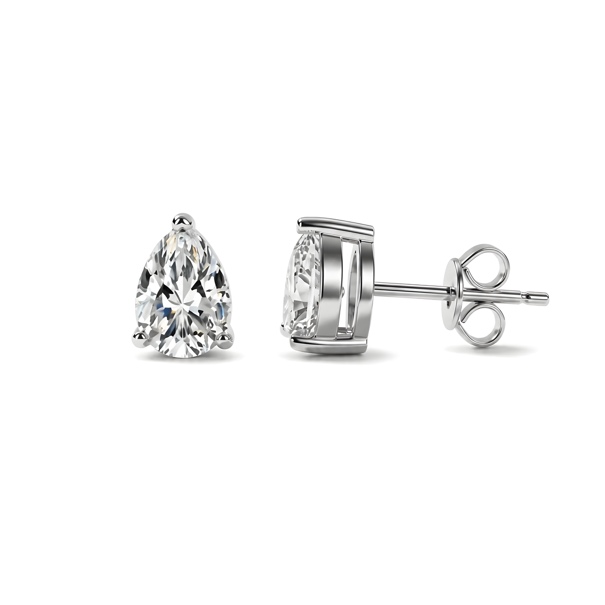 Pear Drop Stud Earrings