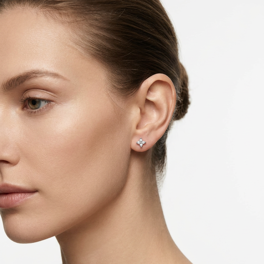 Floral Blossom Stud Earrings